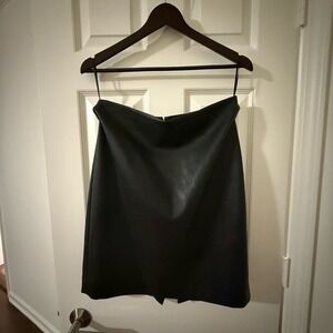 J.‎ Crew Black Faux Leather Skirt